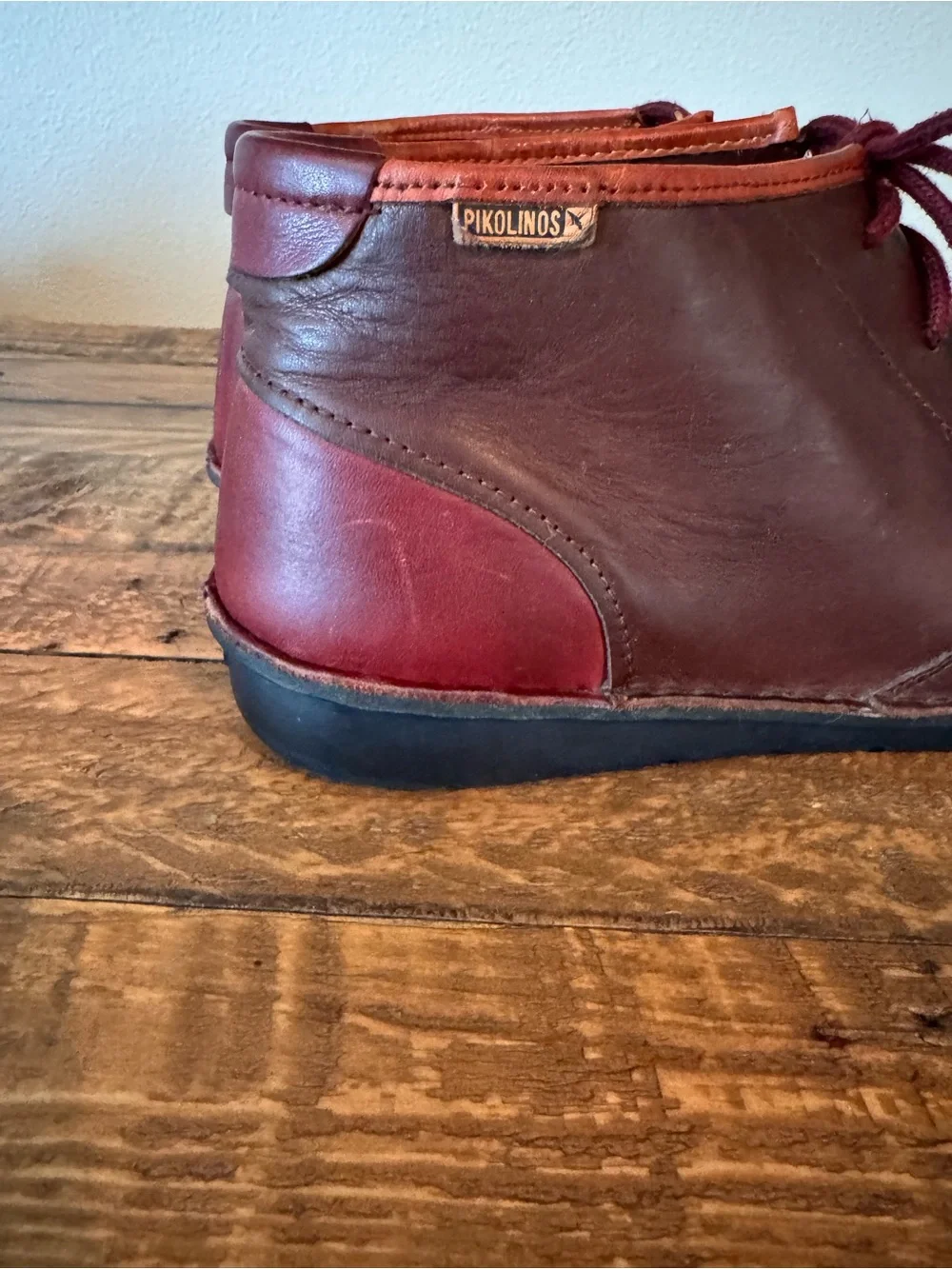 Pikolinos Santiago Men's Leather Chukka Boots Olmo Garnet Brown/Red EU 44 US 11